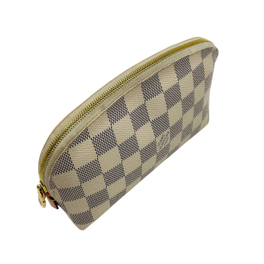Louis Vuitton Ivory Damier Azur Canvas Cosmetic Pouch - Picture 11 of 16
